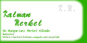 kalman merkel business card