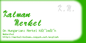 kalman merkel business card